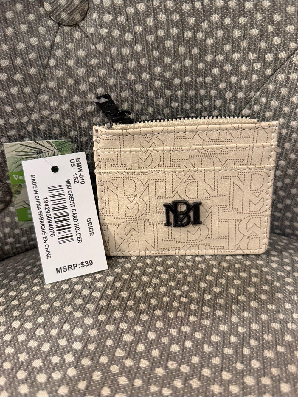Badgley Mischka Beige Card Case